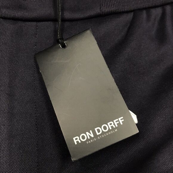 NWT RON DORFF Track Pants Men M (32x32) Navy Blue White Racing Stripe Zip Fly - Picture 13 of 16